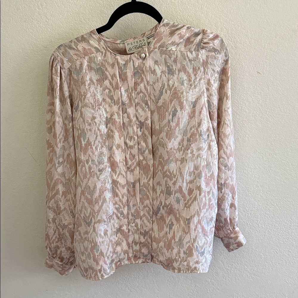 Vintage Blouse in Pink and Cream